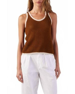 AMO Amy Sleeveless Sweater - Brown