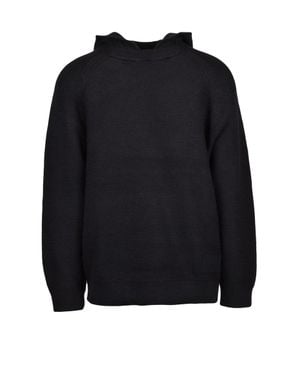 Calvin Klein Textured Knit Hoodie - Black