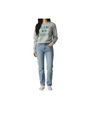 AMBAR Balance Sportif 1990 Graphic Sweatshirt Top - Blue