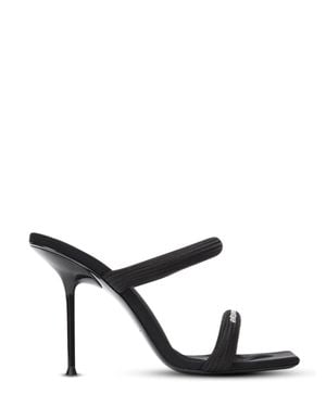 Alexander Wang High Stiletto Heel Sandals With Tubular Webbing Straps - Black