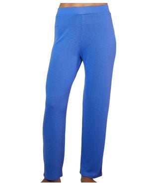 French Kyss Solid Wide Leg Pants - Blue