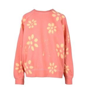 Semicouture Floral Cotton Sweatshirt - Pink