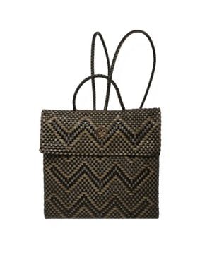 Lolas Bag Chevron Medium Backpack - Black