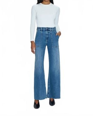 Pistola Penny Utility High Rise Wide Leg Jeans - Blue