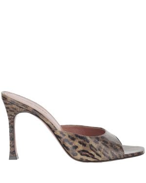 AMINA MUADDI Alexa Leather Mules - Gray