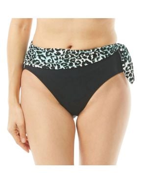 Carmen Marc Valvo Isola Jaguar High Waist Bikini Bottom - Black