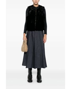 forte_forte Eco Fur Vest - Black