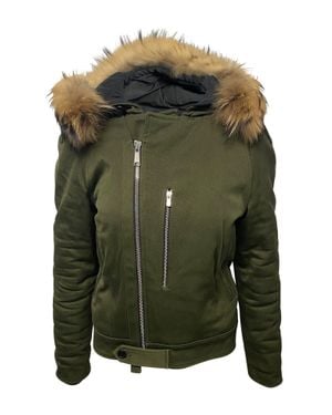 Sandro Fur Trim Hooded Cotton Parka - Green