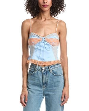GUIZIO Seely Corset Top - Blue