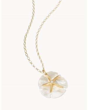 spartina 449 Star Sand Dollar Long Necklace - White