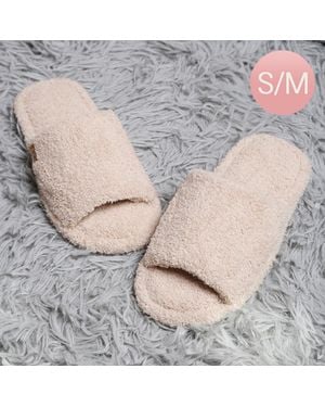 Fashnzfab Solid Open Toe Soft Home Indoor Floor Slippers S/M - Gray
