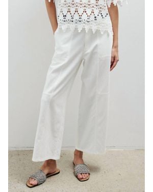 Melissa Nepton Lilou Wide Leg Cropped Pants - White