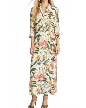 Caballero Azura Floral Dress - Metallic