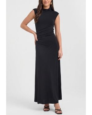 Rachel Roy Ramy Mock Neck Maxi Dress - Black