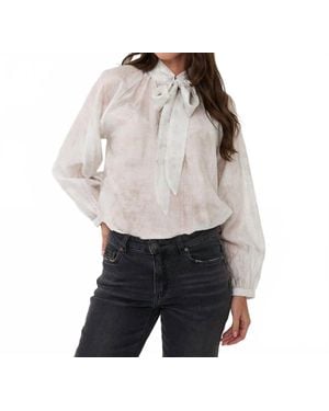 EsQualo Raglan Shawl Collar Blouse - Gray