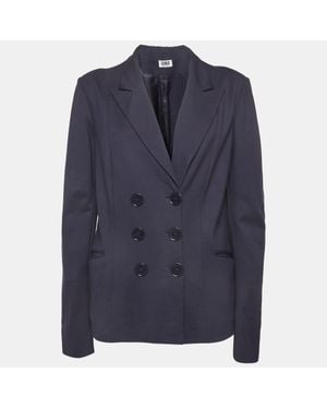 Sonia Rykiel Sonia By Jersey Double Breasted Blazer - Blue