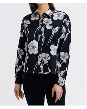Foxcroft Marina Poppy Shirt - Blue