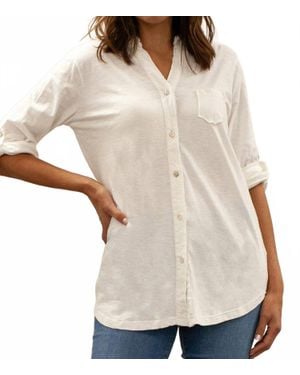 Caite Amara Embroidered Shirt - White