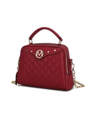 MKF Collection by Mia K Samira Vegan Leather Satchel Handbag - Red