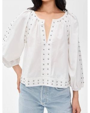 The Great Bodega Top With Studs - White