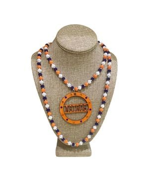 Sweet Ginger Astros Beaded Necklace - Metallic