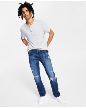 INC International Concepts 100144549 Jeans Denim Distressed Mcww84 - Blue