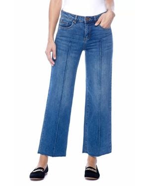 Fdj Olivia Wide Ankle Length Jeans - Blue