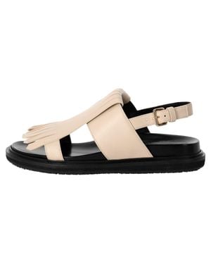 Marni Fussbett Fringed Sandals - Black