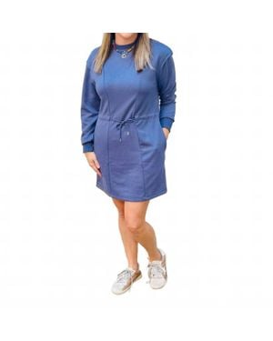 Umgee Addison Soft Knit Dress - Blue