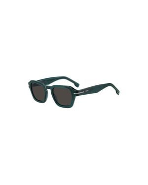 BOSS Acetate Sunglasses With Temple Logo - Green