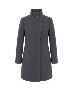 Liu Jo Ash Wool-Blend Midi Coat - Gray