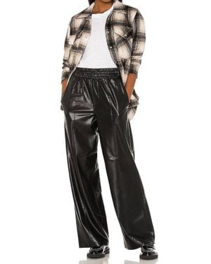 Blank NYC Faux Leather Wide Leg Pants - Black