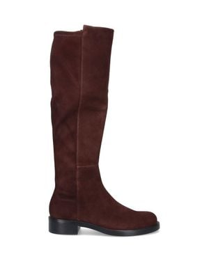 Stuart Weitzman Knee-High Suede Boots With Minimalist Design - Brown