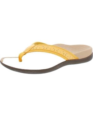 Vionic Tide Flat Thong Sandals - Metallic