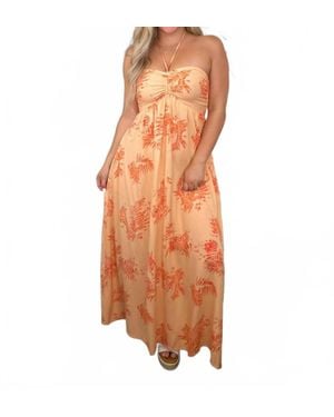 By Together Running Through My Mind Halter Maxi Dress - Orange
