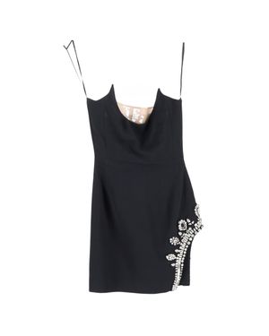David Koma Cady Embellished Strapless Mini Dress - Black