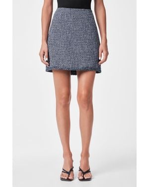 Trina Turk High Rise Rico Tweed Skirt - Blue