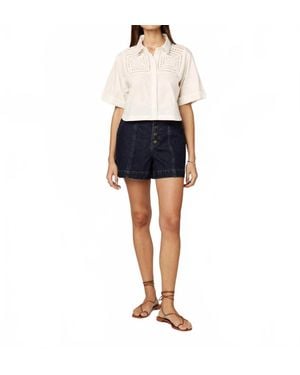 Cleobella Montana Button Front Blouse - Black