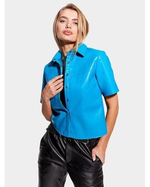 AS by DF Mojave Recycled Leather Top - Blue