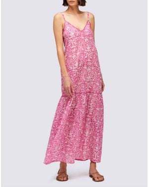 Sundek Piping And Adjustable Straps Maxi Dress - Pink