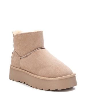 Xti Suede Winter Boots - Natural
