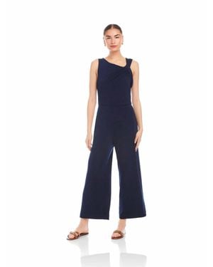 Fifteen Twenty Becca Cropped Jumpsuit - Blue