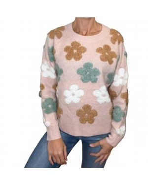 Staccato Jazmine Flower Sweater - Pink