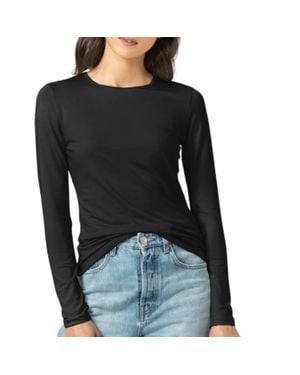 Lilla P Long Sleeve Crew Tee - Black