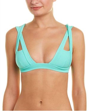 Kopper & Zink Solid Ribbed Multiple Strap Top - Blue