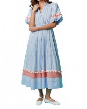 Fantastic Fawn Preppy & Patriotic Midi Dress - Blue