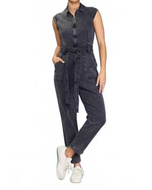 Skies Are Blue Cap Sleeve Jumpsuit - Blue