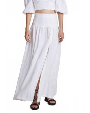 Bec & Bridge Ocelot Midi Skirt - White