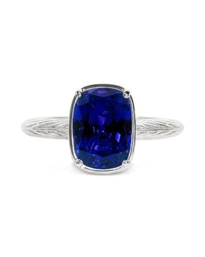 Sterling Forever Sterling Mini Sapphire Cushion Ring - Blue