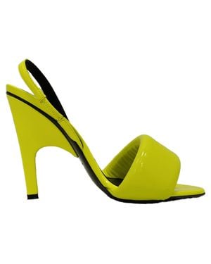 The Attico Rem Padded Slingback Sandals - Yellow